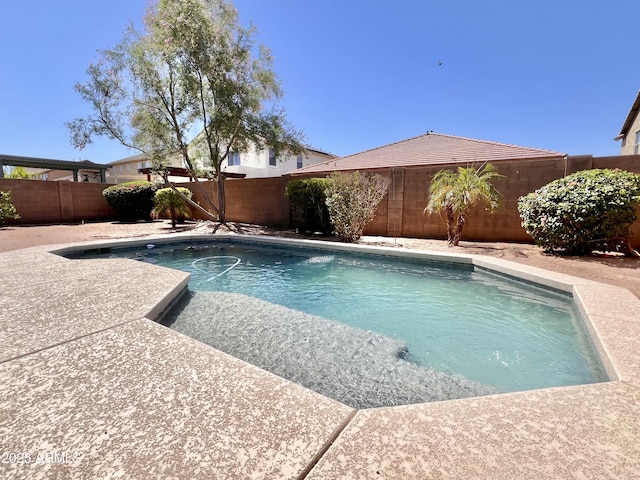 16559 W Lincoln St, Goodyear, AZ 85338 - view of pool with a fenced backyard and a patio area