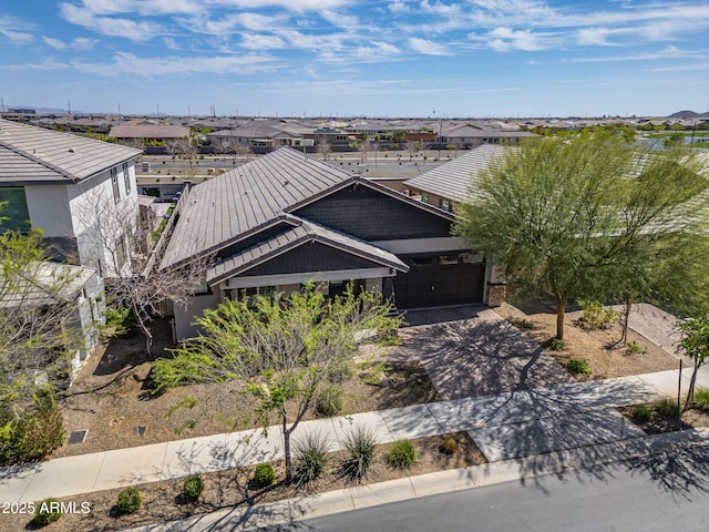 bird's eye view featuring a residential view