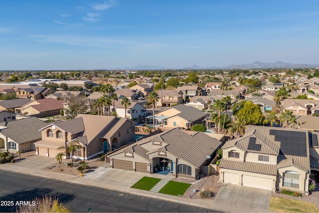 drone / aerial view with a residential view