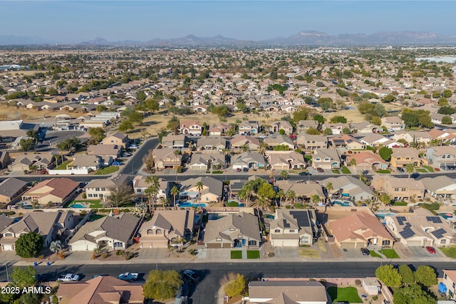 bird's eye view with a residential view