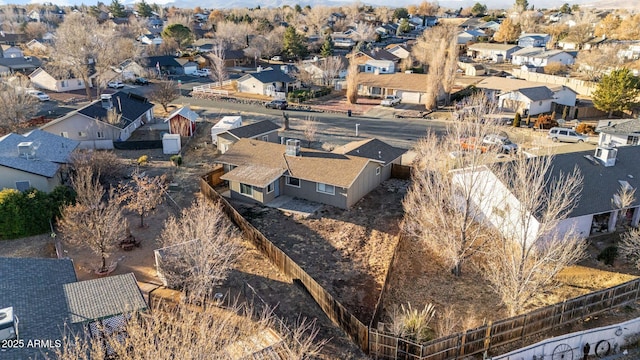 drone / aerial view with a residential view