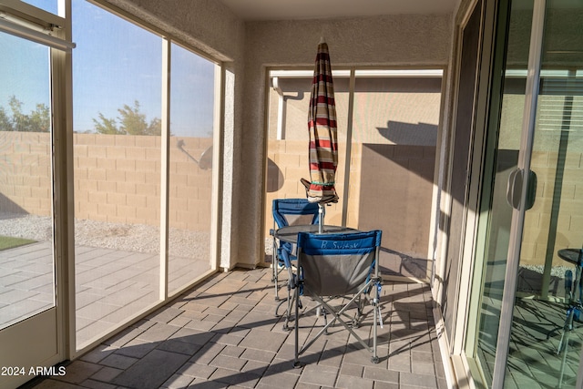 view of sunroom / solarium