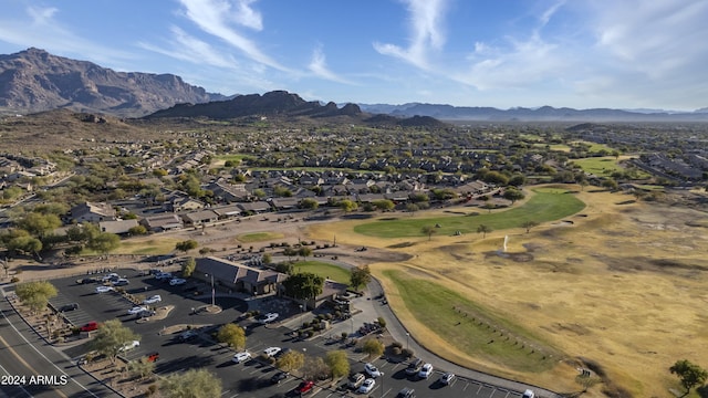 bird's eye view featuring a mountain view