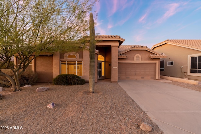 view of front of house featuring a garage