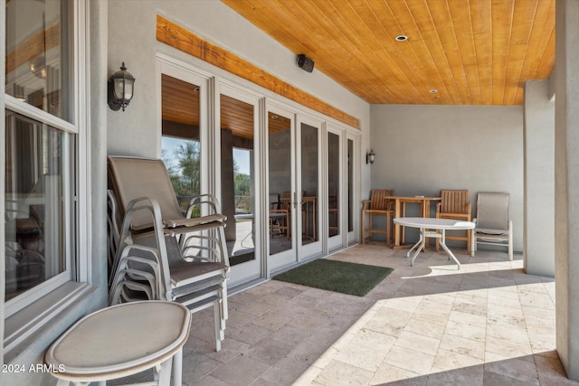 view of patio / terrace featuring french doors