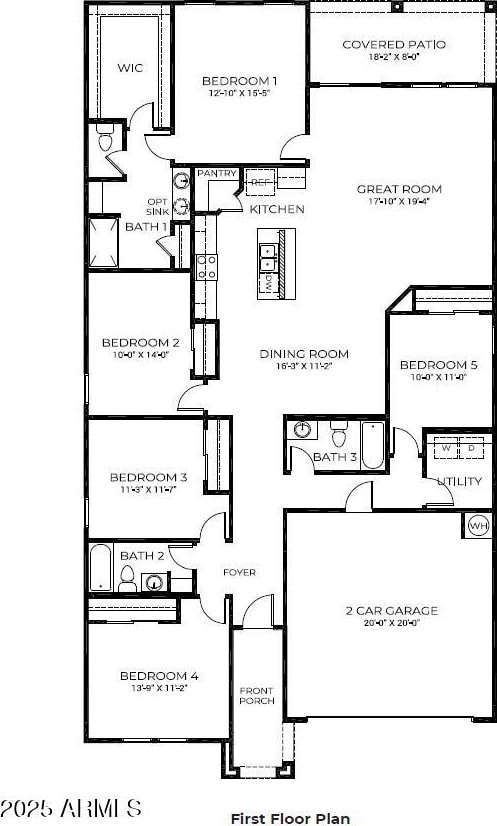 11891 E Cliffrose Ln, Florence, AZ 85132 - view of home floor plan