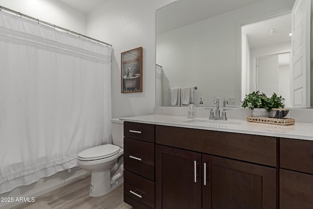 656 S Owl Dr, Gilbert, AZ 85296 - bathroom featuring toilet, wood finished floors, and vanity