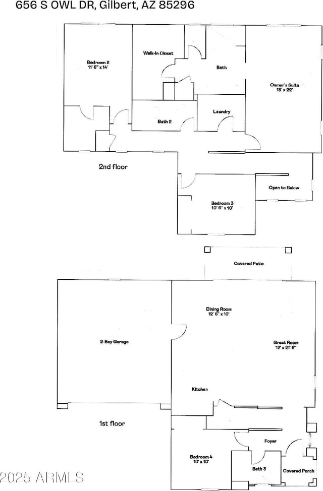 656 S Owl Dr, Gilbert, AZ 85296 - room layout