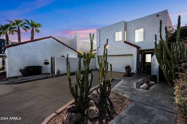 view of front of home featuring a garage