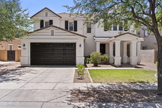 3575 E Gary Way, Gilbert, AZ 85234 - view of front of property with stucco siding, driveway, an attached garage, and a tiled roof