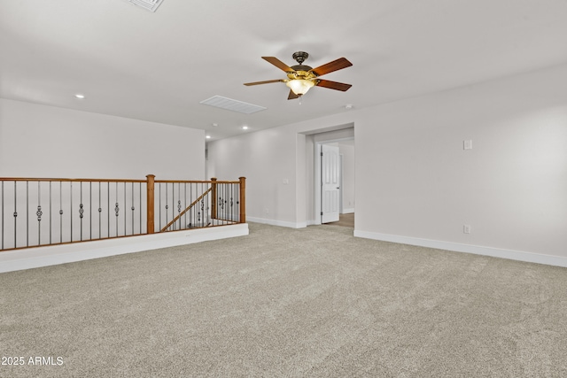 3575 E Gary Way, Gilbert, AZ 85234 - unfurnished room featuring light carpet, a ceiling fan, and recessed lighting