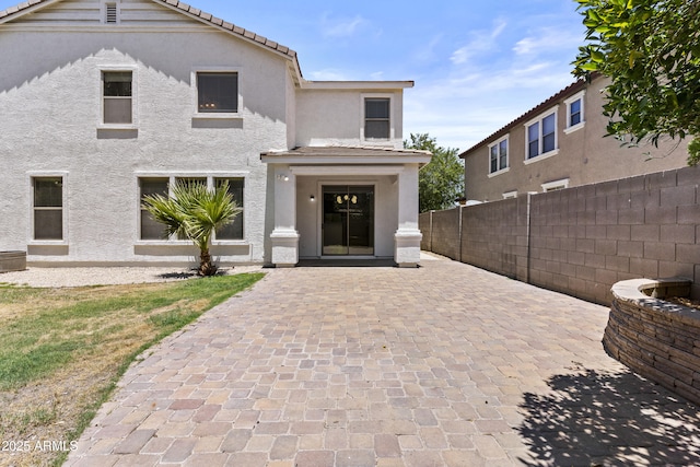 3575 E Gary Way, Gilbert, AZ 85234 - view of front facade featuring stucco siding, a patio area, and a tiled roof