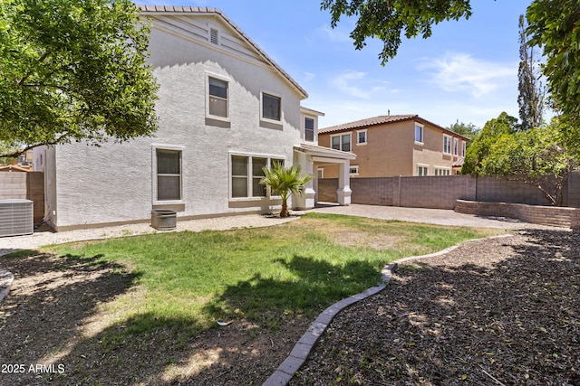 3575 E Gary Way, Gilbert, AZ 85234 - back of property with a fenced backyard, a patio area, and stucco siding