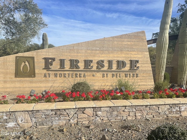 view of community sign