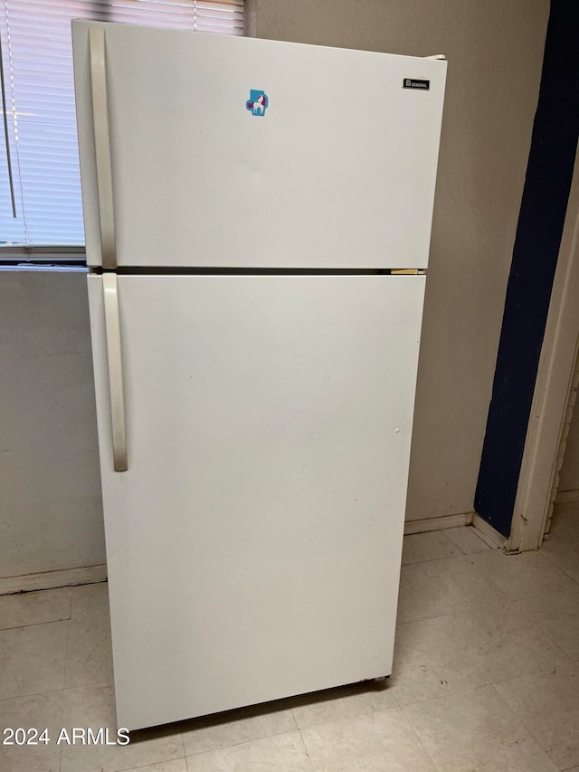 room details with white fridge