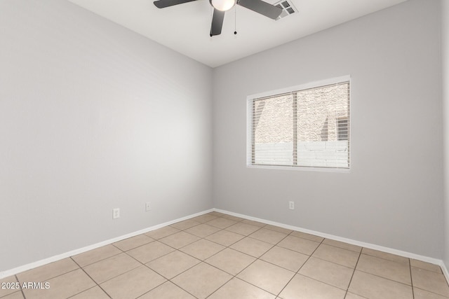 520 E Townley Ave, Phoenix, AZ 85020 - spare room featuring visible vents, a ceiling fan, baseboards, and light tile patterned floors