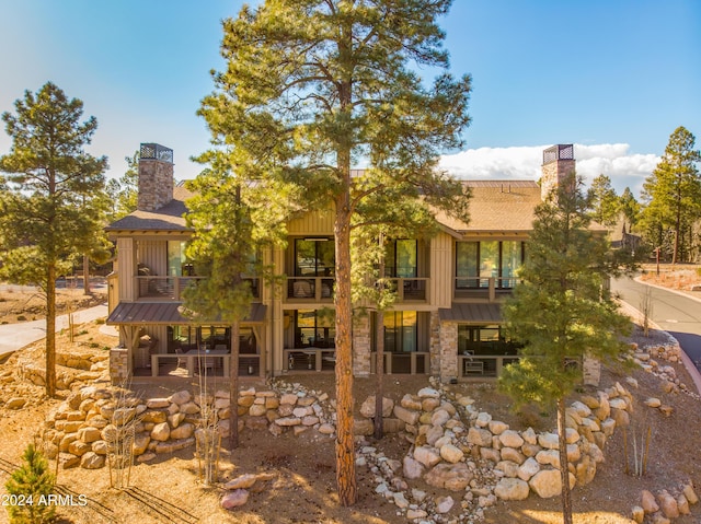 exterior space with a balcony