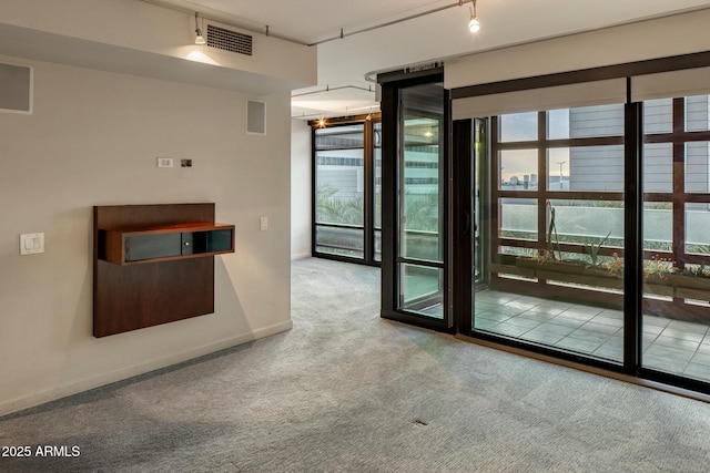 unfurnished room featuring carpet floors