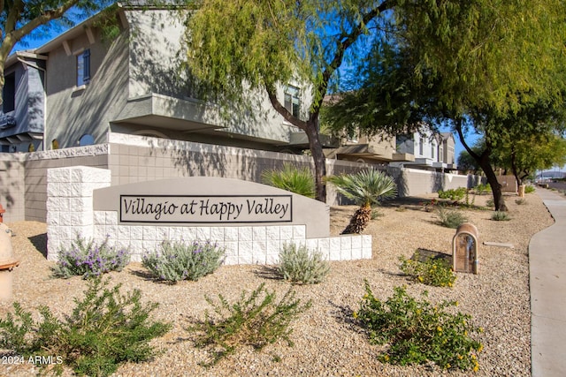 view of community sign