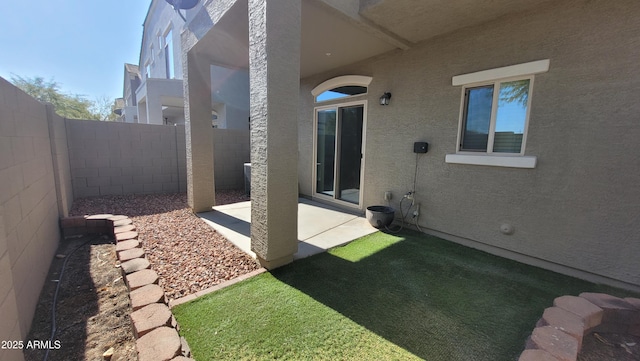 view of yard with a patio