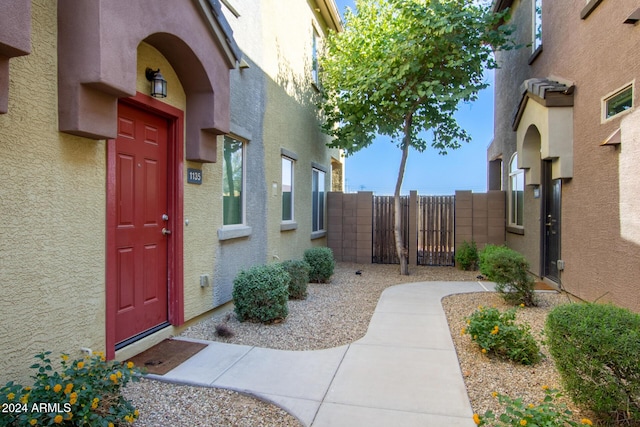 view of doorway to property