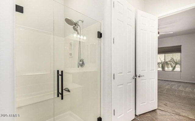 bathroom with walk in shower