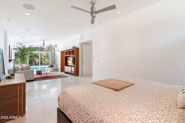 view of tiled bedroom