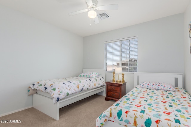1142 E Mayfield Dr, San Tan Valley, AZ 85143 - carpeted bedroom with a ceiling fan