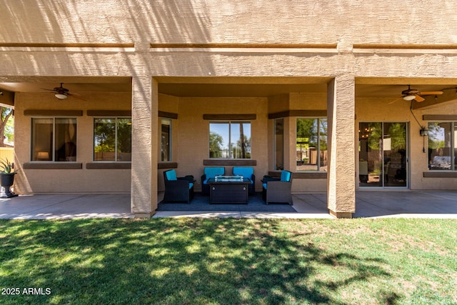 723 E Gemini Pl, Chandler, AZ 85249 - view of patio with ceiling fan and an outdoor hangout area