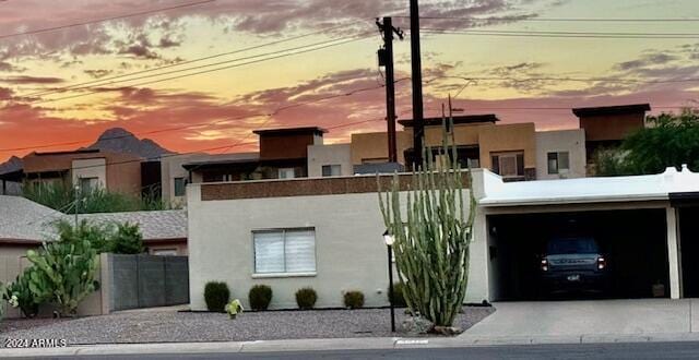 view of front of home featuring a garage