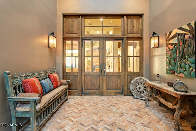 interior space featuring french doors