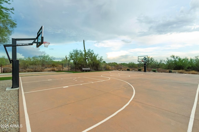 view of basketball court