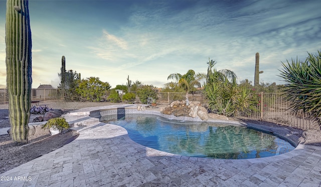 view of pool with a patio area