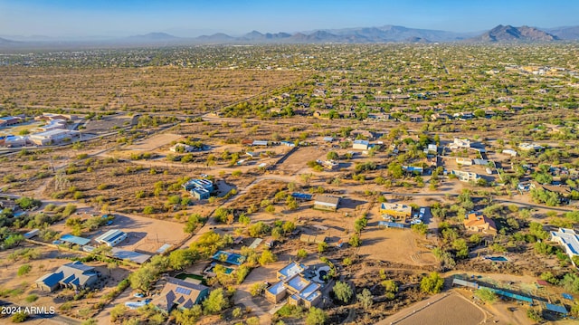 aerial view with a mountain view