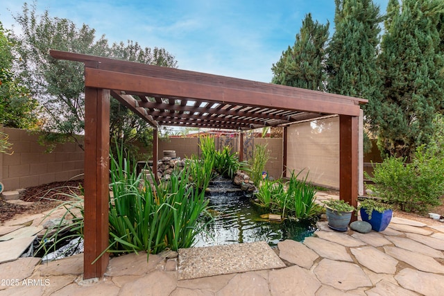 view of patio / terrace with a pergola