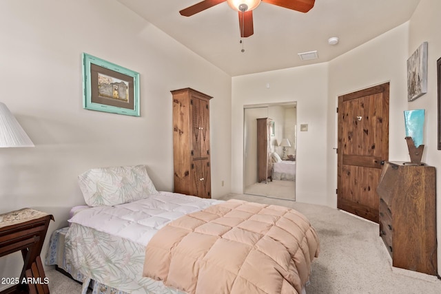 380 N Geneva Estates Rd, Pearce, AZ 85625 - bedroom featuring carpet floors, a ceiling fan, and a closet
