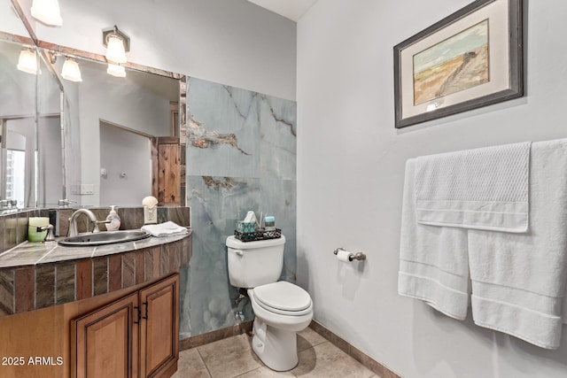 380 N Geneva Estates Rd, Pearce, AZ 85625 - bathroom with vanity, tile patterned flooring, and tile walls