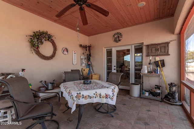 380 N Geneva Estates Rd, Pearce, AZ 85625 - view of patio / terrace with ceiling fan and outdoor dining area