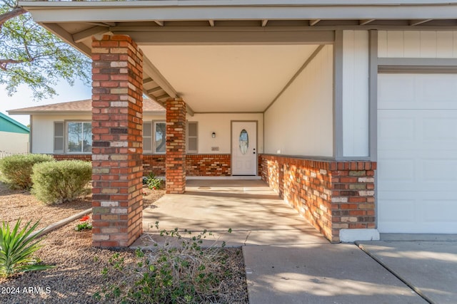 view of doorway to property