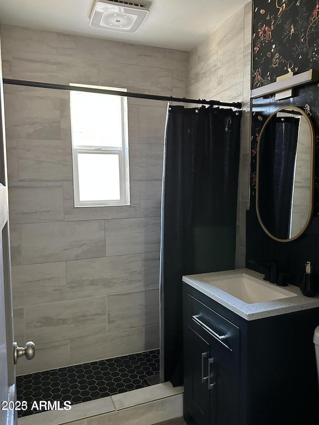 112 W Vogel Ave, Phoenix, AZ 85021 - full bathroom featuring a stall shower and vanity