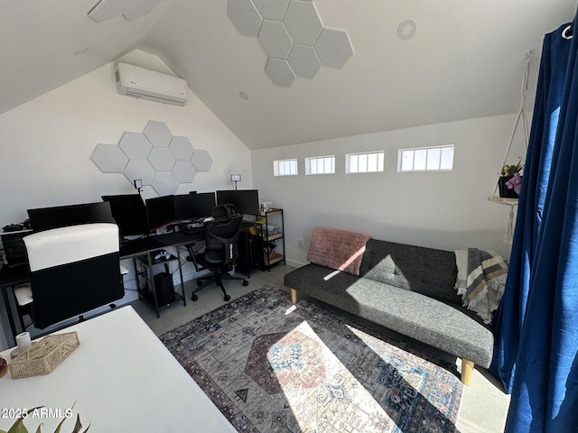 112 W Vogel Ave, Phoenix, AZ 85021 - office featuring a wall mounted AC and lofted ceiling