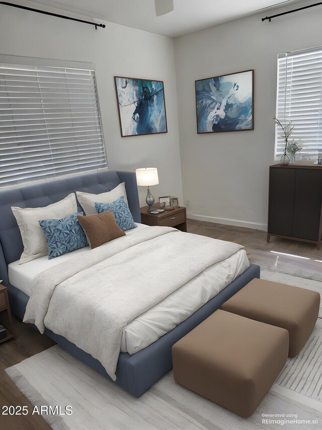 112 W Vogel Ave, Phoenix, AZ 85021 - bedroom with baseboards and wood finished floors
