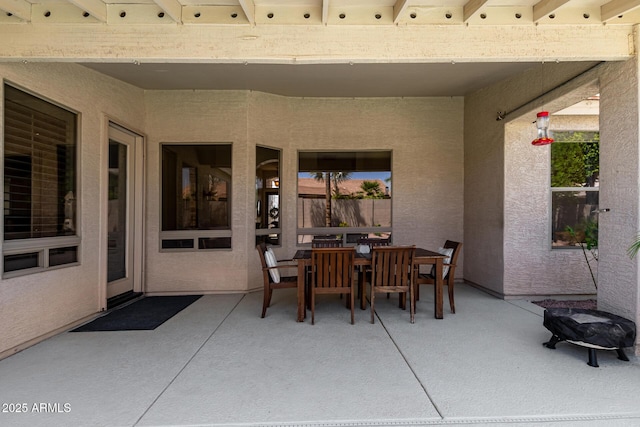 view of patio / terrace featuring outdoor dining space