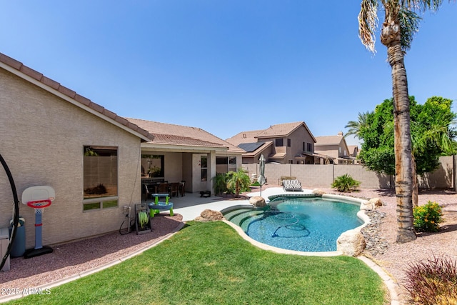 view of pool featuring a patio area