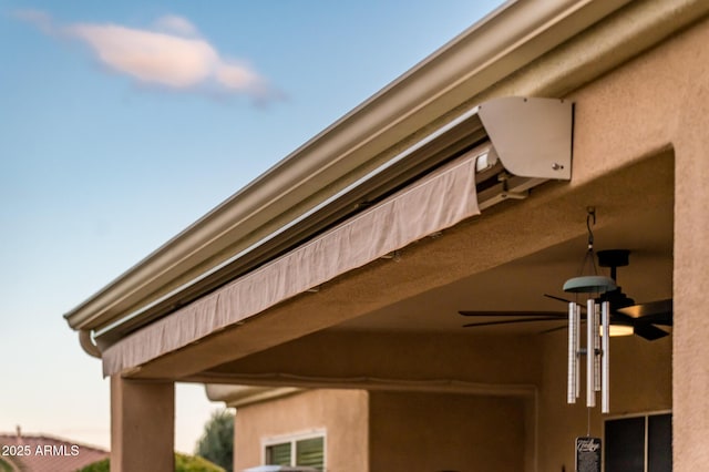 details featuring ceiling fan