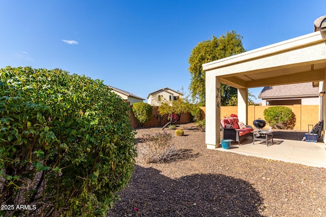 view of yard with a patio