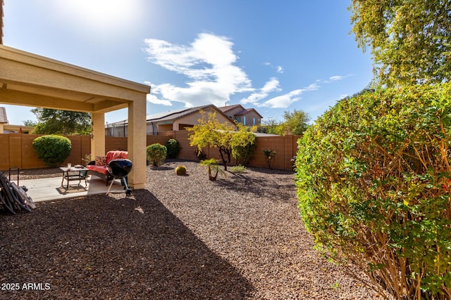 view of yard with a patio