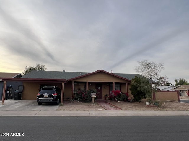 view of front of house featuring a garage