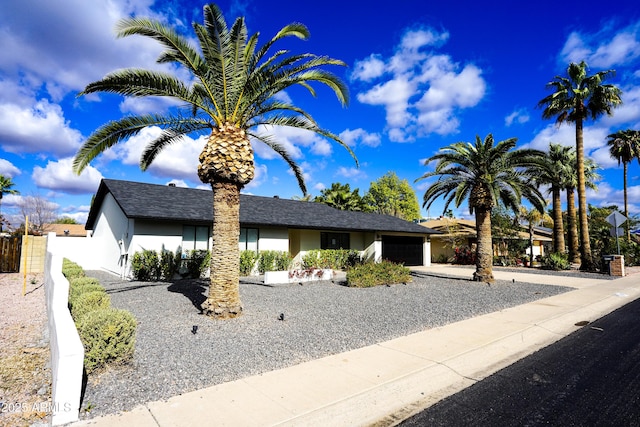 view of front facade with a garage