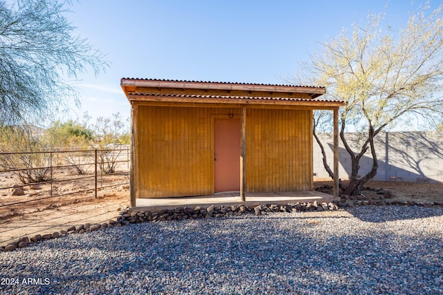 view of outdoor structure